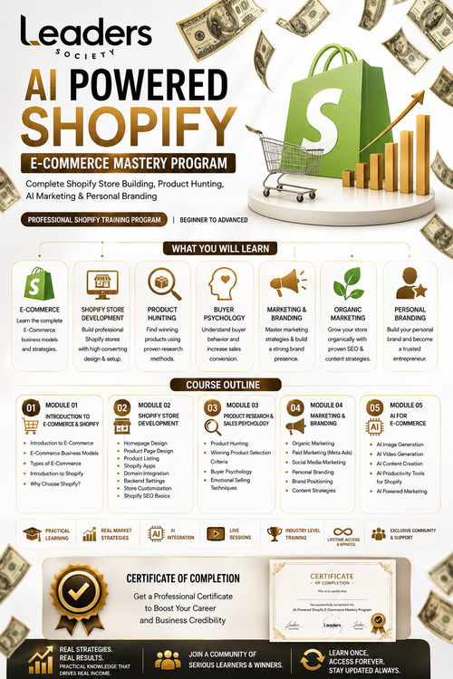 Ai powered Shopify Mastery Program